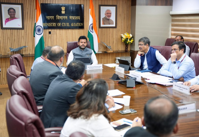 Naidu reviews airlines' performance; asks them to ensure reasonable fares in festive season